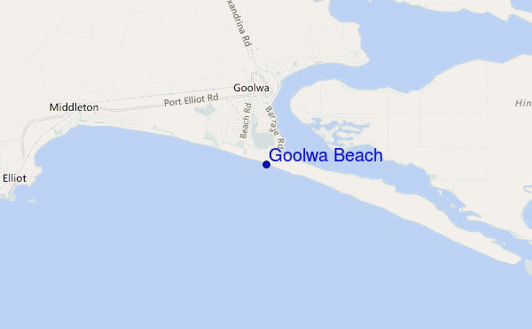 carte de localisation de Goolwa Beach