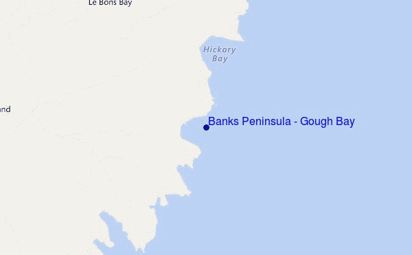 carte de localisation de Banks Peninsula - Gough Bay