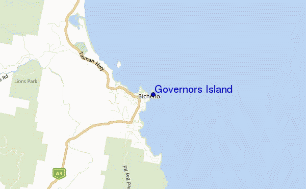 carte de localisation de Governors Island