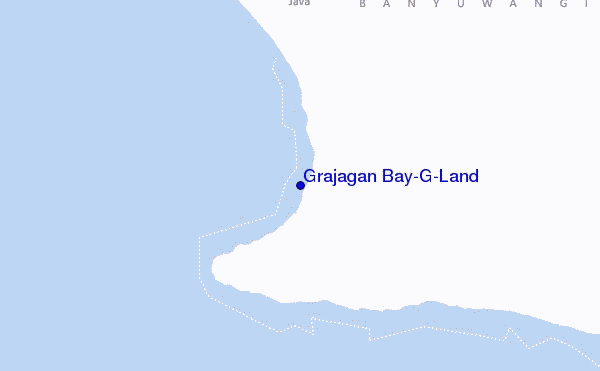 carte de localisation de Grajagan Bay/G-Land