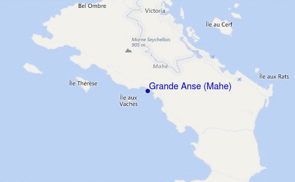 carte de localisation de Grande Anse (Mahe)