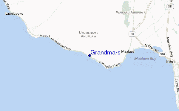 carte de localisation de Grandma's