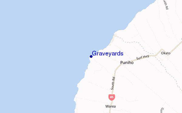 carte de localisation de Graveyards