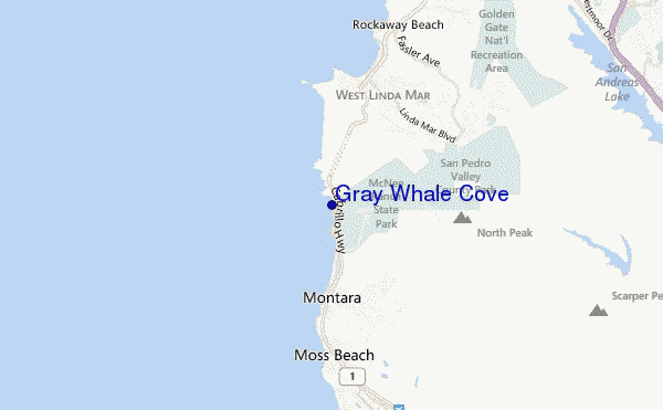 carte de localisation de Gray Whale Cove