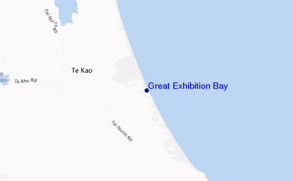carte de localisation de Great Exhibition Bay