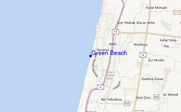 carte de localisation de Green Beach
