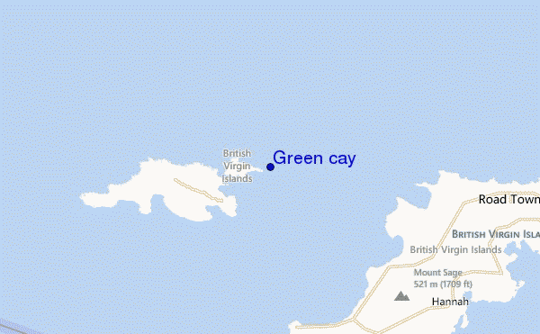 carte de localisation de Green cay