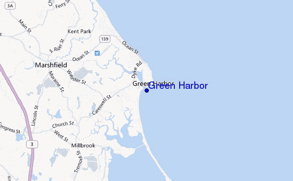 carte de localisation de Green Harbor