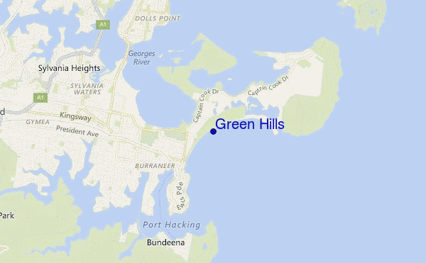 carte de localisation de Green Hills
