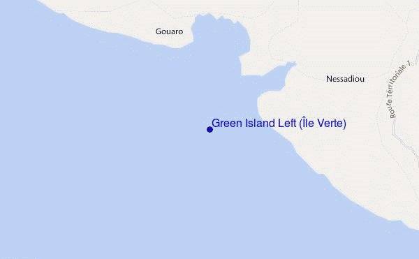 carte de localisation de Green Island Left (Île Verte)