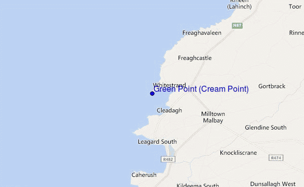 carte de localisation de Green Point (Cream Point)