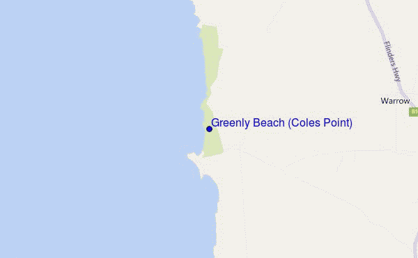 carte de localisation de Greenly Beach (Coles Point)