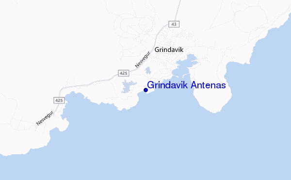 carte de localisation de Grindavik Antenas