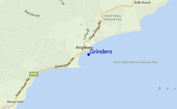 carte de localisation de Grinders