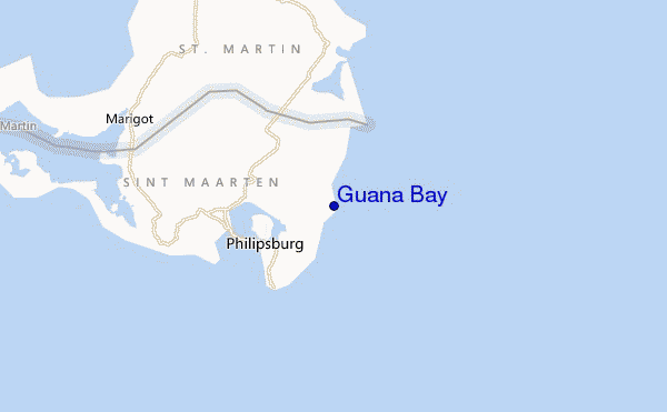 carte de localisation de Guana Bay