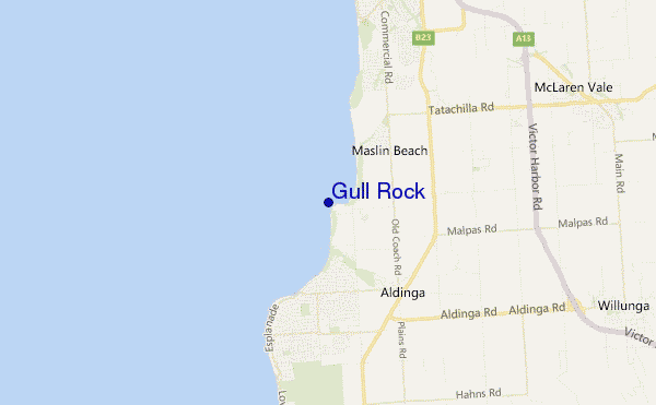 carte de localisation de Gull Rock