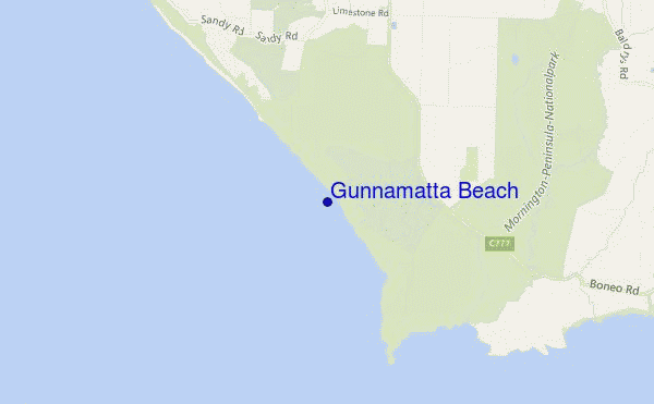 carte de localisation de Gunnamatta Beach