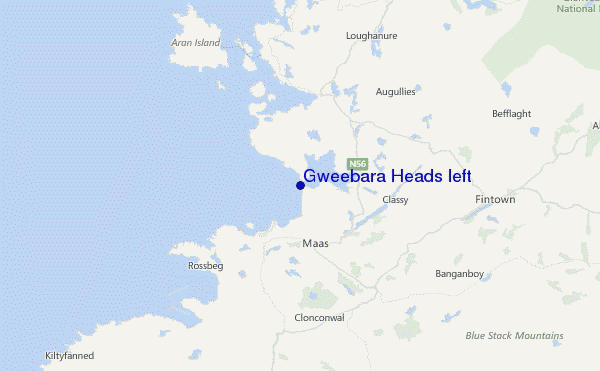Gweebara Heads left Location Map