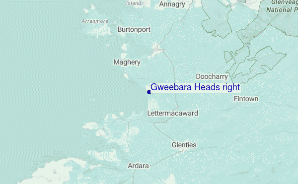 Gweebara Heads right Location Map