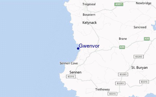carte de localisation de Gwenvor