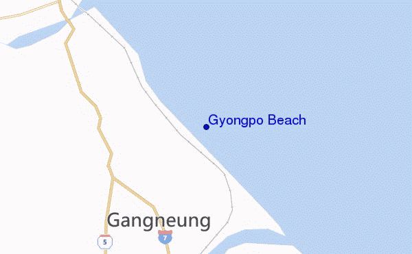 carte de localisation de Gyongpo Beach