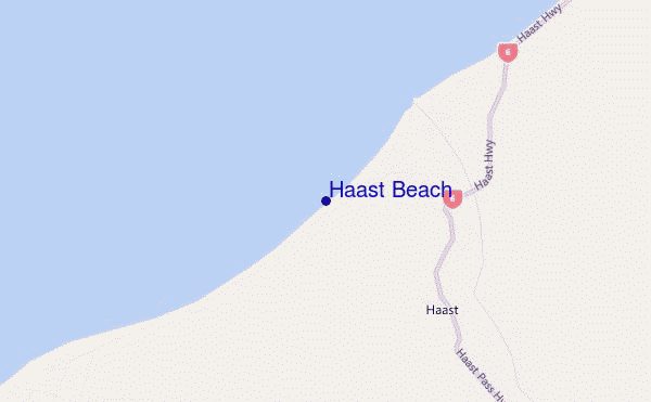carte de localisation de Haast Beach