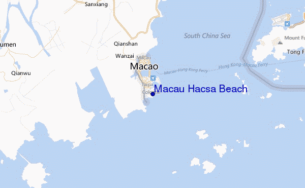 Macau Hacs Sa Beach Location Map