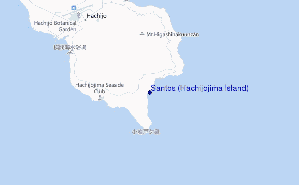 carte de localisation de Santos (Hachijojima Island)