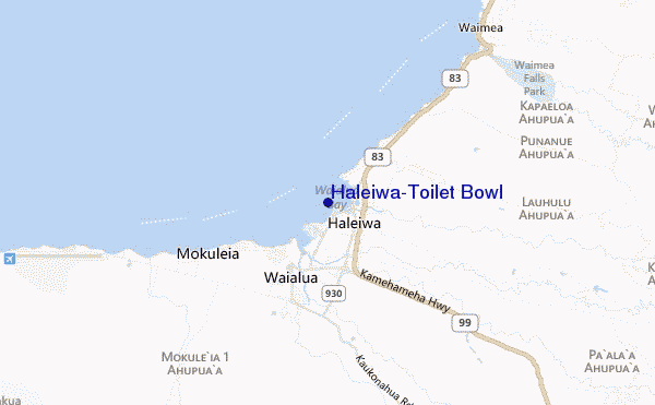 carte de localisation de Haleiwa/Toilet Bowl