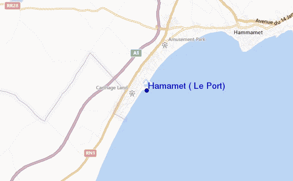carte de localisation de Hamamet ( Le Port)