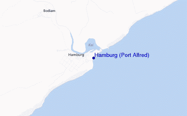 carte de localisation de Hamburg (Port Alfred)