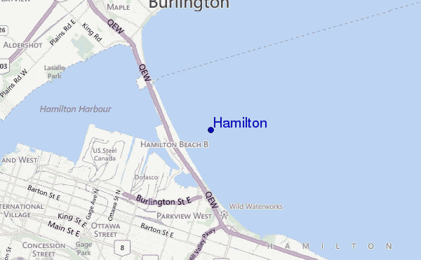 carte de localisation de Hamilton
