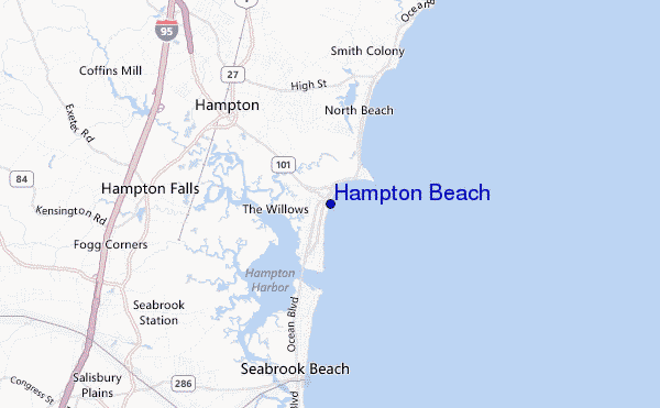 carte de localisation de Hampton Beach
