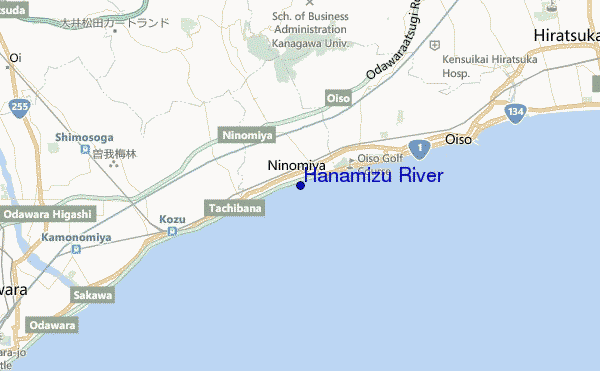 carte de localisation de Hanamizu River