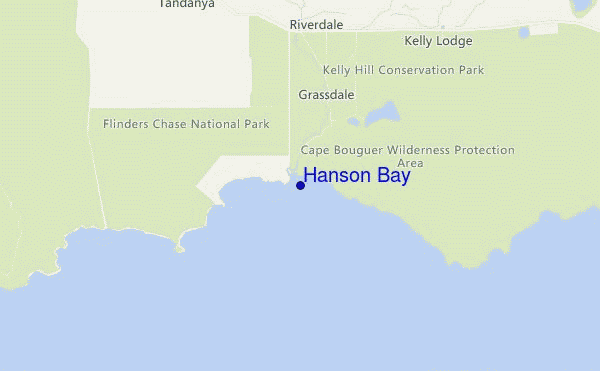 carte de localisation de Hanson Bay