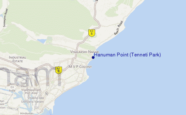 carte de localisation de Hanuman Point (Tenneti Park)