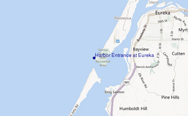 carte de localisation de Harbor Entrance at Eureka