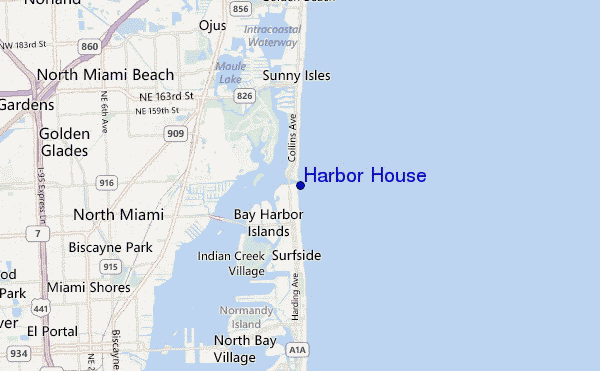 carte de localisation de Harbor House