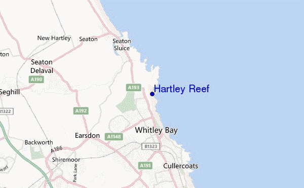 carte de localisation de Hartley Reef