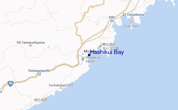carte de localisation de Hashikui Bay
