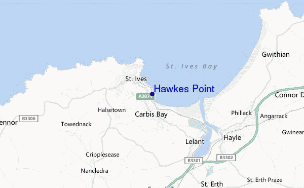 carte de localisation de Hawkes Point