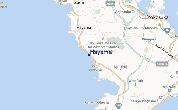 carte de localisation de Hayama