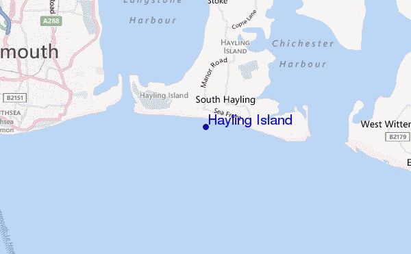 carte de localisation de Hayling Island