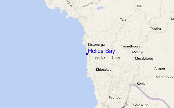 carte de localisation de Helios Bay