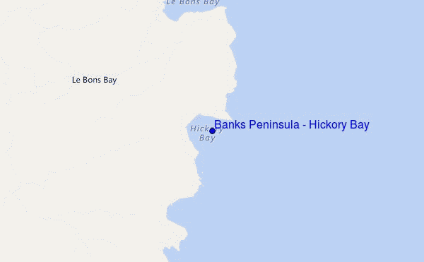 carte de localisation de Banks Peninsula - Hickory Bay