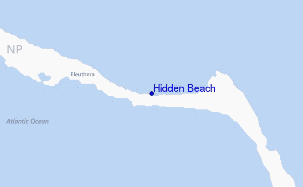 carte de localisation de Hidden Beach