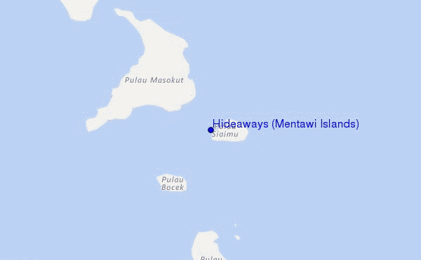 carte de localisation de Hideaways (Mentawi Islands)