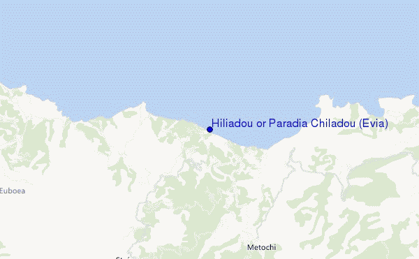 carte de localisation de Hiliadou or Paradia Chiladou (Evia)