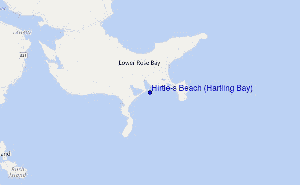 carte de localisation de Hirtle's Beach (Hartling Bay)