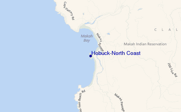 carte de localisation de Hobuck/North Coast